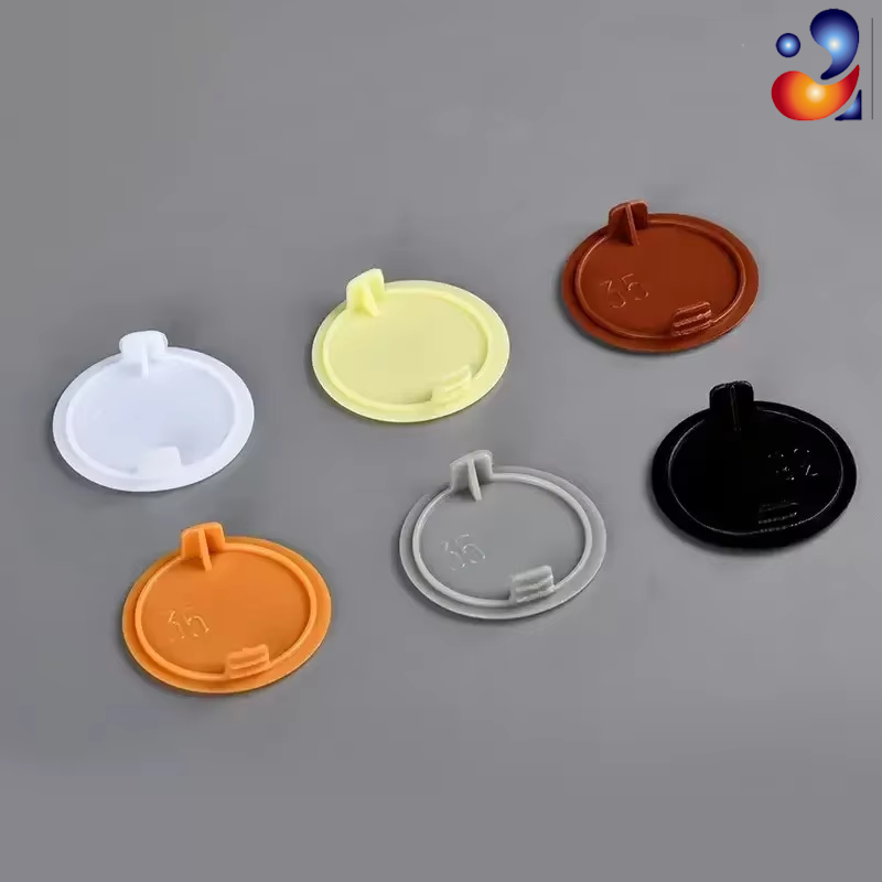 Furniture Hardware Connectors - 家庭用丸型プラスチック製家具ヒンジ装飾カバー10個、35/38/40mm穴用プラグキャップ、キャビネットヒンジ装飾用