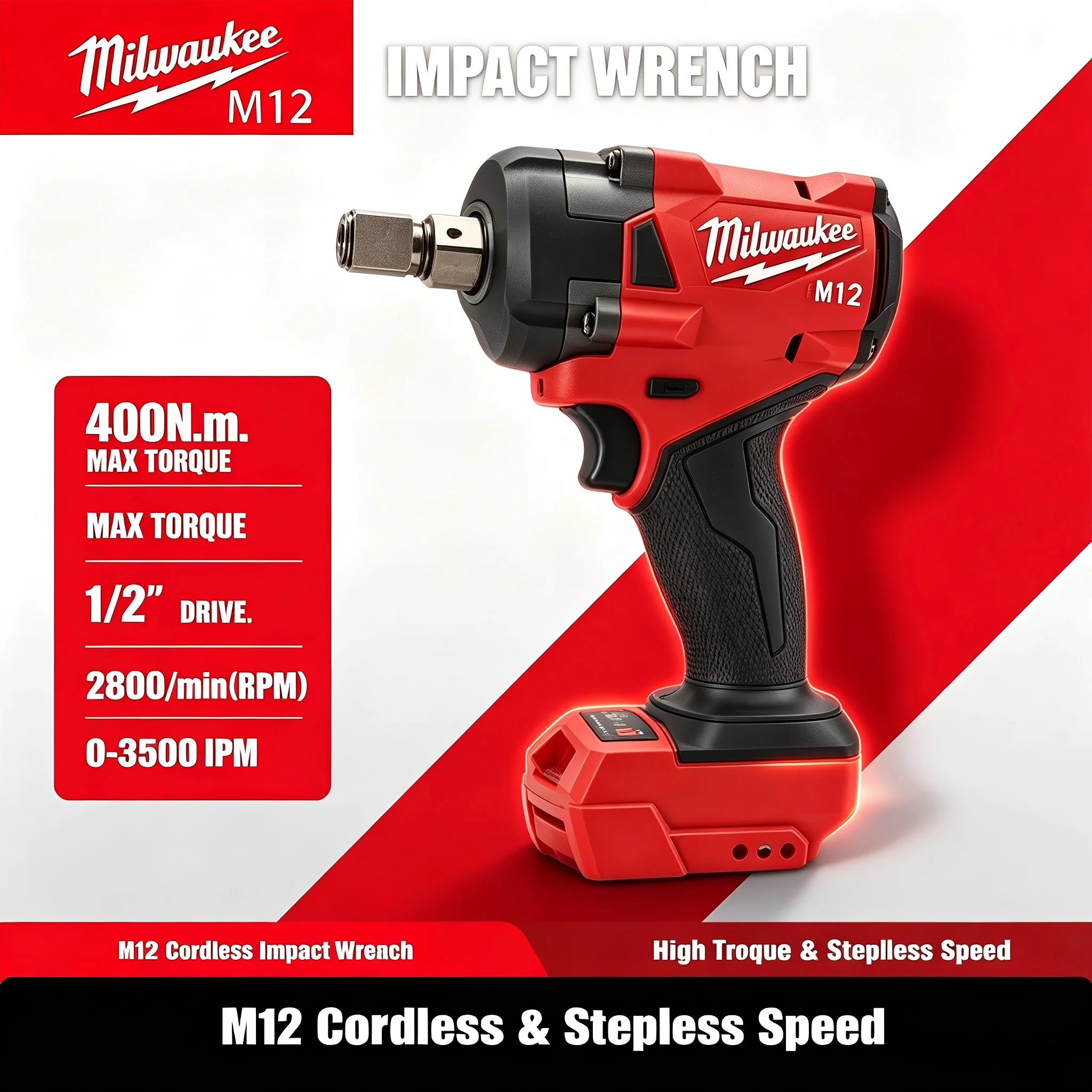 Milwaukee Drill M12 Fuel - ミルウォーキー M12 M18 FUEL ブラシレス電動インパクトレンチ 1/2インチ