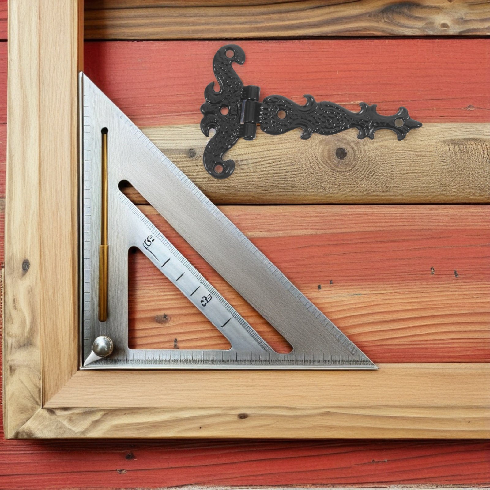 Vintage Furniture Hardware Replacement - 4個入り ヴィンテージ亜鉛合金ヒンジ レトロ装飾金具 木製ジュエリーボックス キャビネット 家具