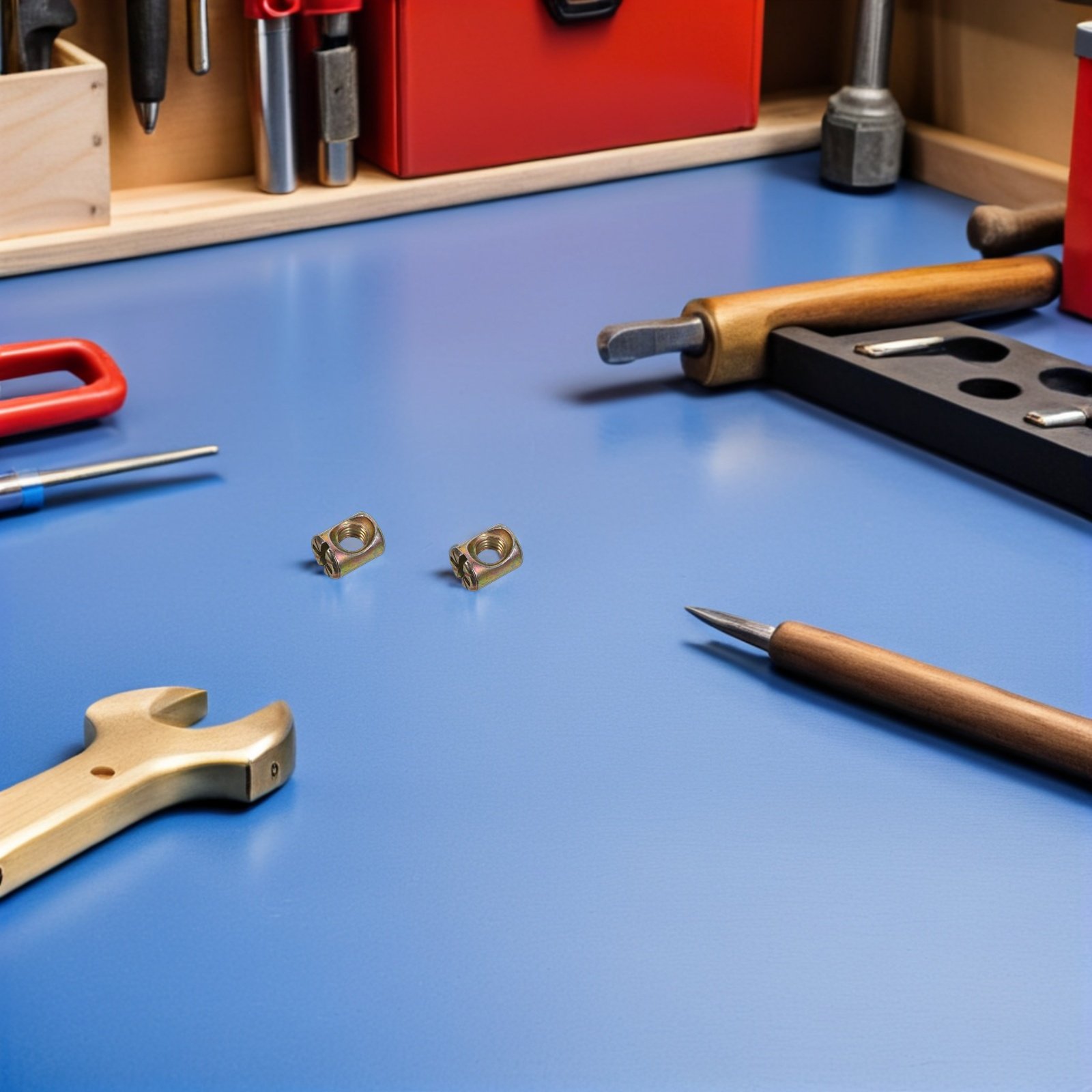 Furniture Hardware Barrel Nut - 50個入り 家具用ナット・ボルトキット M6 スプリング式連結ナット（ベッドフレーム、ヘッドボードの修理用ハードウェアアクセサリー）
