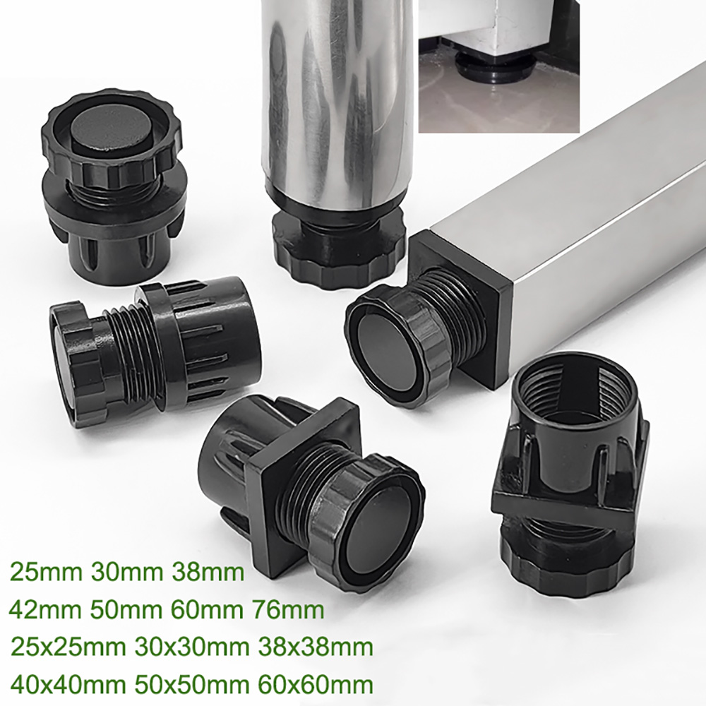 Furniture Leveling Hardware - 2/4個入り 高さ調整可能な家具用脚 クーパード・テーブル・チェア・バー用 ネジ式プラスチック製レベリングサポートフット ハードウェアコンポーネント