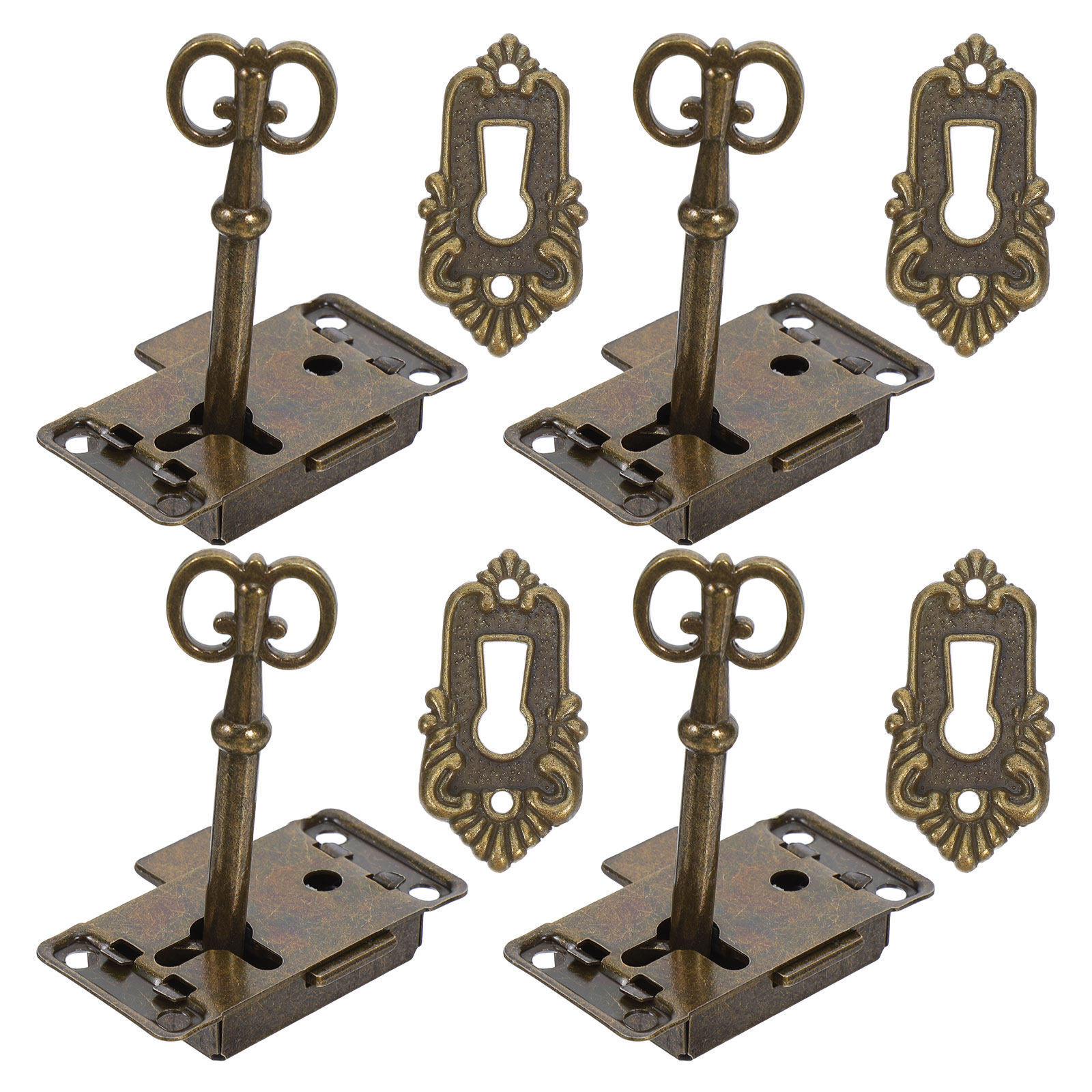 Vintage Furniture Hardware Replacement - 4セット キャビネットロック 交換用 レトロ ヴィンテージ 家具