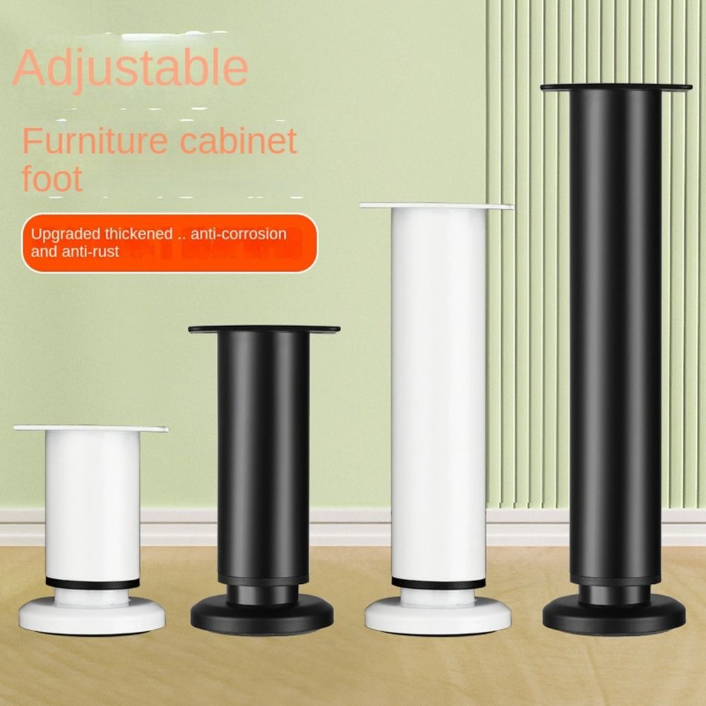 Furniture Leveling Hardware - 1pc 新しいステンレス鋼家具脚調節可能なハードウェアテーブルフィート高さを上げる交換用ソファレベリングフット家庭用