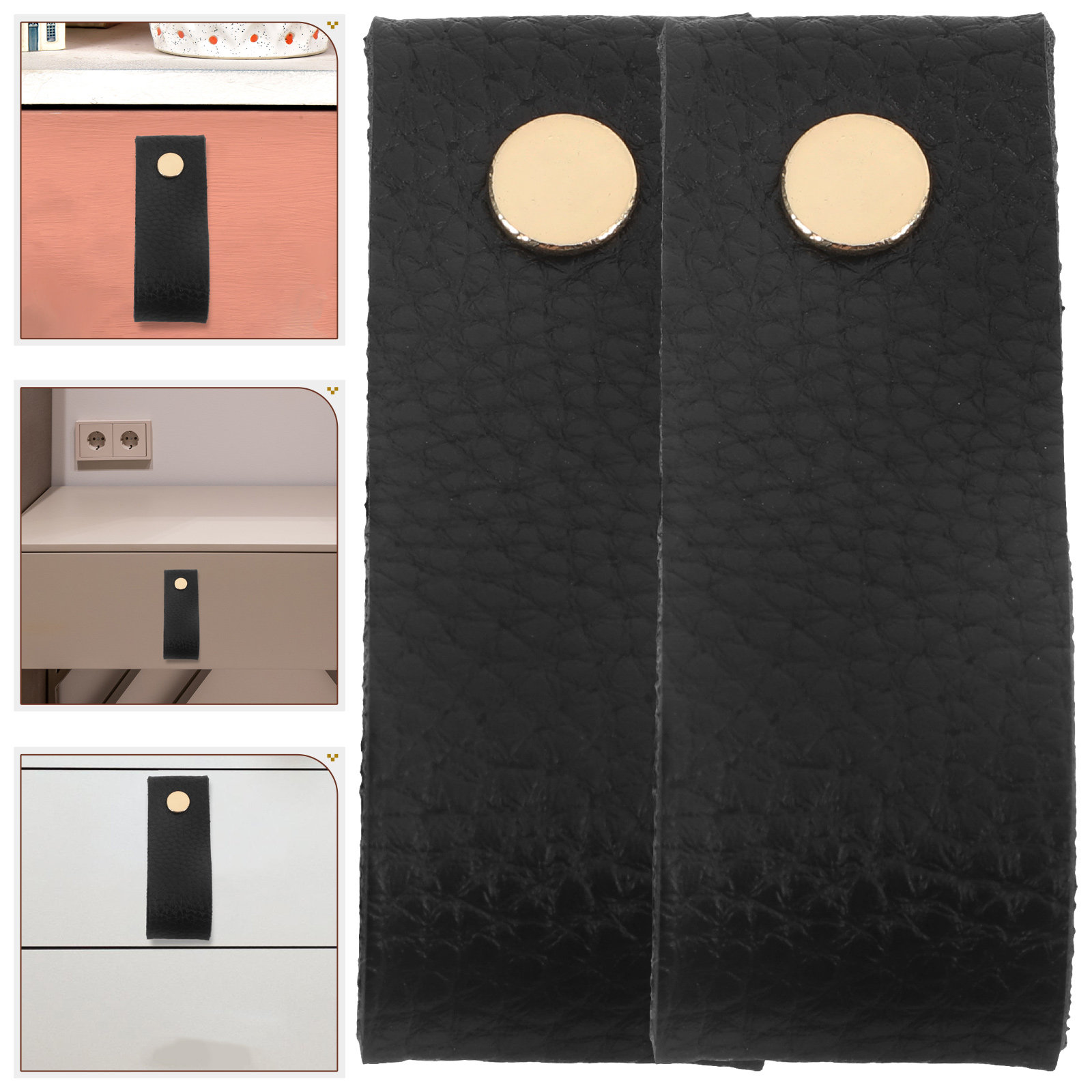 Vintage Furniture Hardware Replacement - 12個入り PU製 キャビネット引き出し用プルハンドル ヴィンテージ風 交換用 ワードローブ