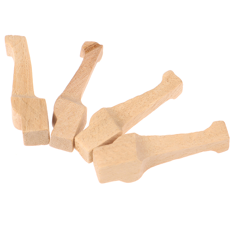 Furniture Leg Set - 4 ピース/セット DIY ミニチュア家具作成アクセサリーおもちゃ 1/12 スケールドールハウスティーテーブルキャビネットソファ脚キット愛好家のため