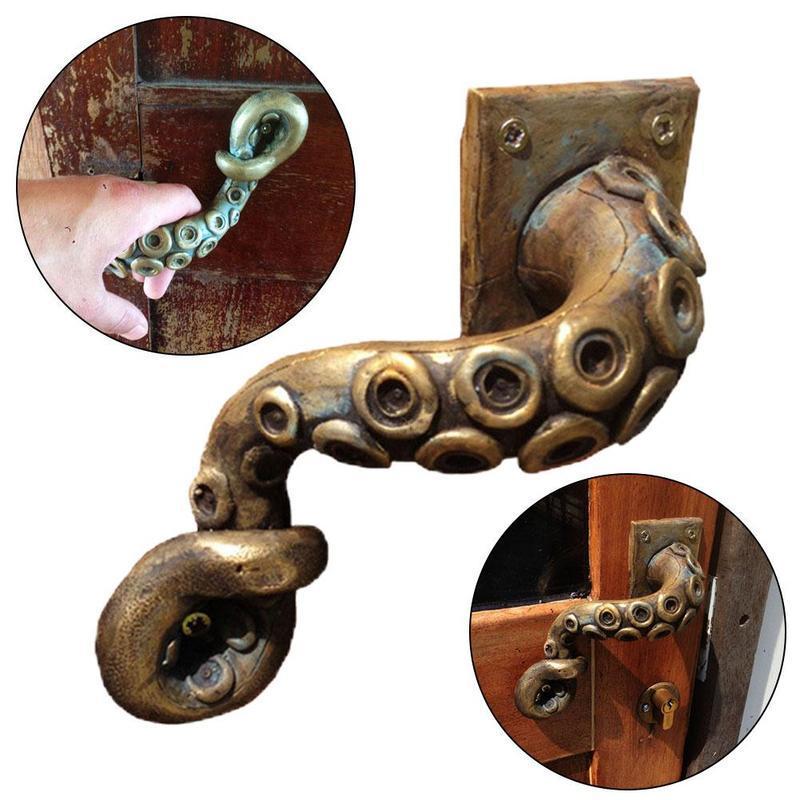Furniture Hardware Nut - ヴィンテージタコドアノブアニマルスタイル屋外フック家具引き出しバー取手ハンドルハードウェア古代キャビネットシェイクハンドハンドル