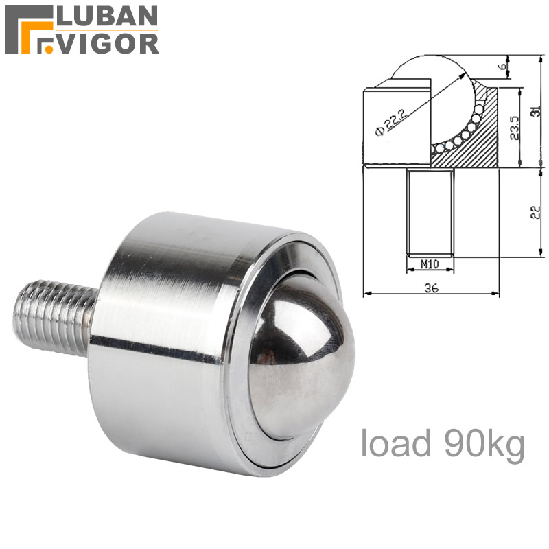 Furniture Screw Type - ユニバーサルキャスターホイール,ベアリング付きリムタイプM10,リニアホイール,90kgの負荷,柔軟で耐久性のあるハードウェア