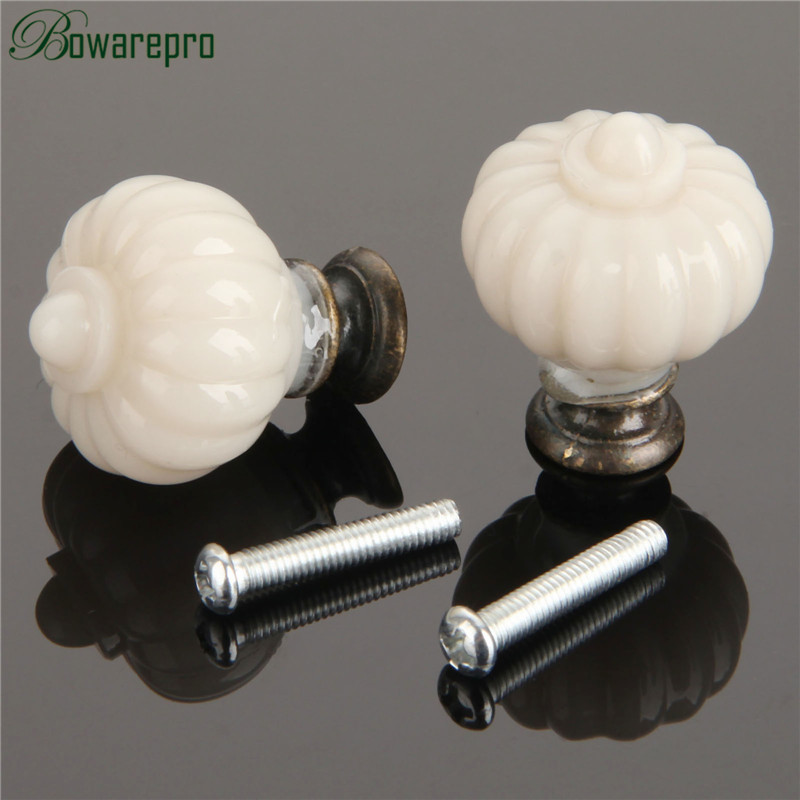 1pcアクリルアイボリーホワイトパンプキン内閣ノブキッチン食 - Furniture Hardware Nut のレビューと価格