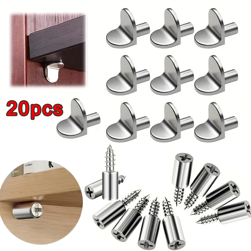 金属製棚支持ペグ、2種類のT型棚ピンとセルフタッピングネジ式 - Furniture Screw Type のレビューと価格