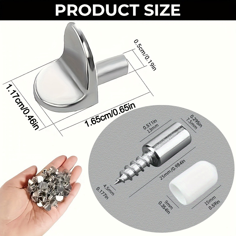 金属製棚支持ペグ、2種類のT型棚ピンとセルフタッピングネジ式 - Furniture Screw Type のレビューと価格