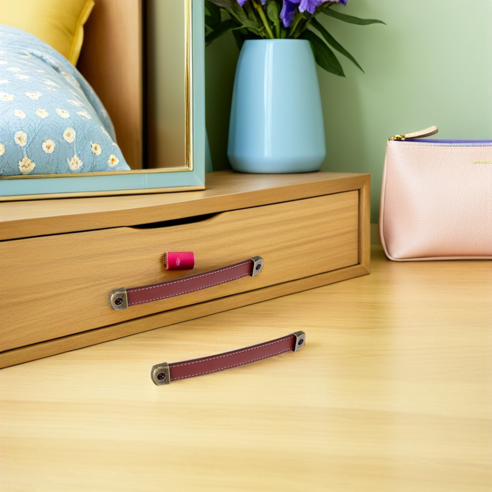 2個入り、アンティーク調PU製キャビネット取っ手、茶色、耐久 - Vintage Furniture Hardware Replacement のレビューと価格