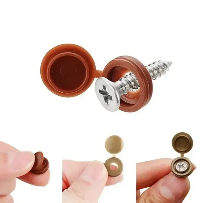 ヒンジ付きプラスチックネジキャップカバー倍スナップ保護キャッ - Furniture Hardware Nut のレビューと価格