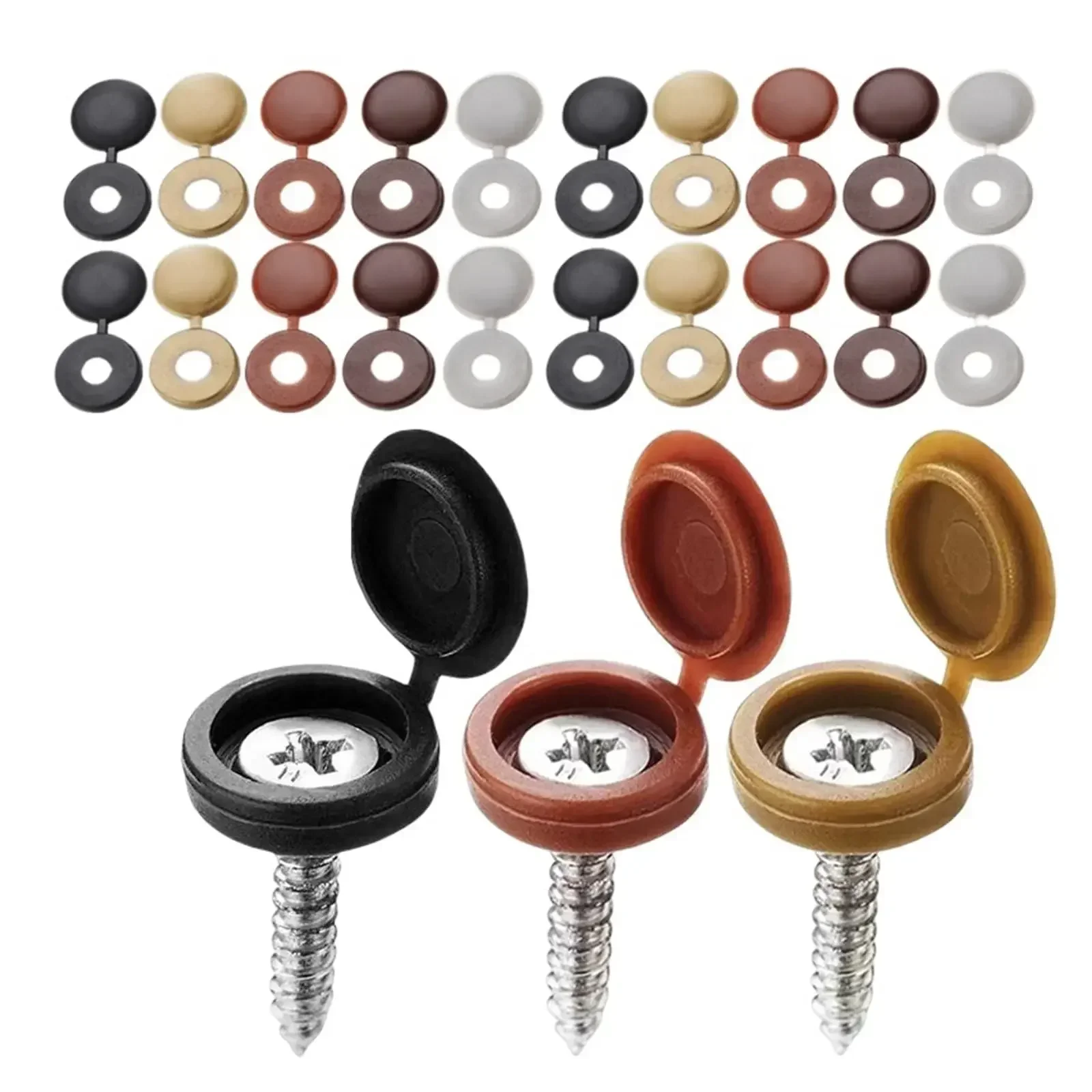ヒンジ付きプラスチックネジキャップカバー倍スナップ保護キャッ - Furniture Hardware Nut のレビューと価格