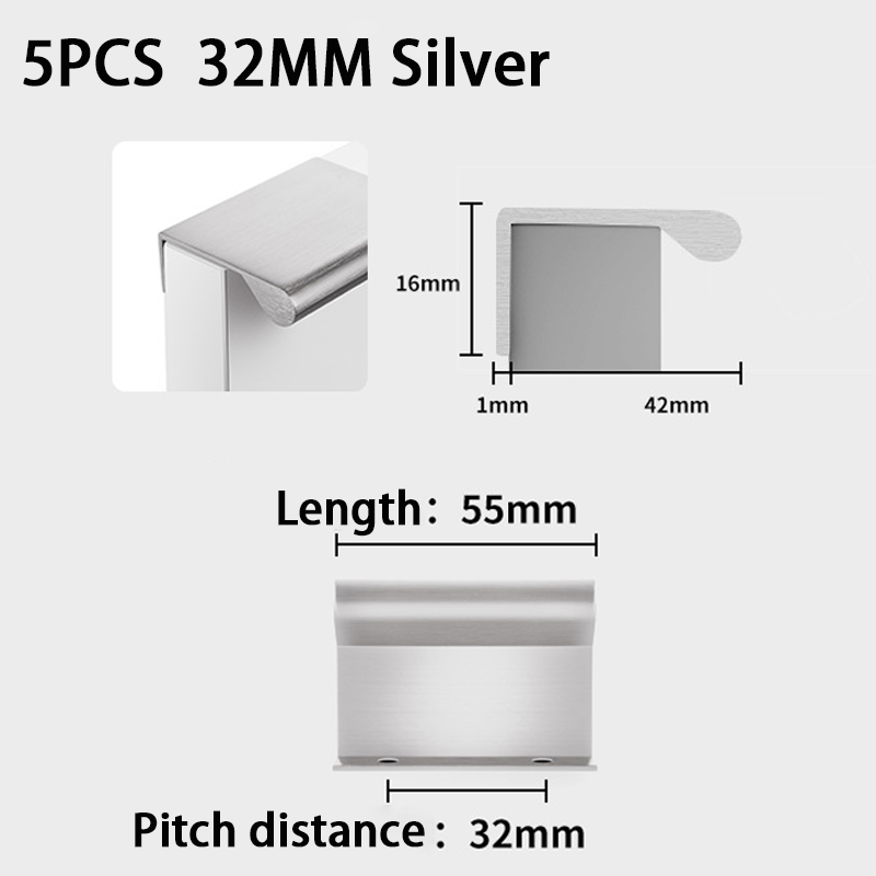 5 個のサイドマウントハンドルアルミベースのキャビネットハン - Furniture Hardware Nut のレビューと価格