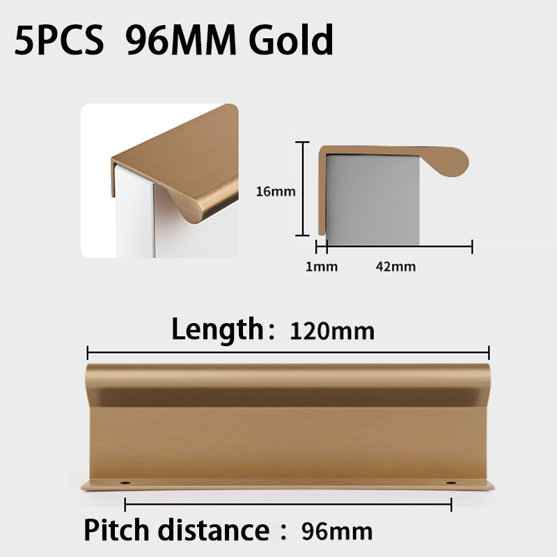 5 個のサイドマウントハンドルアルミベースのキャビネットハン - Furniture Hardware Nut のレビューと価格