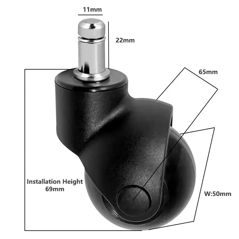(5個セット) 2インチボール型家具オフィスチェアホイール  - Furniture Screw Type のレビューと価格
