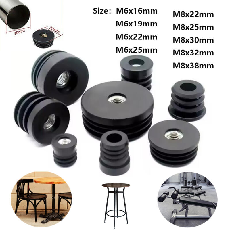 4/8/12 個ラウンドナットホールプラグ黒丸プラスチックパ - Furniture Hardware Connectors のレビューと価格