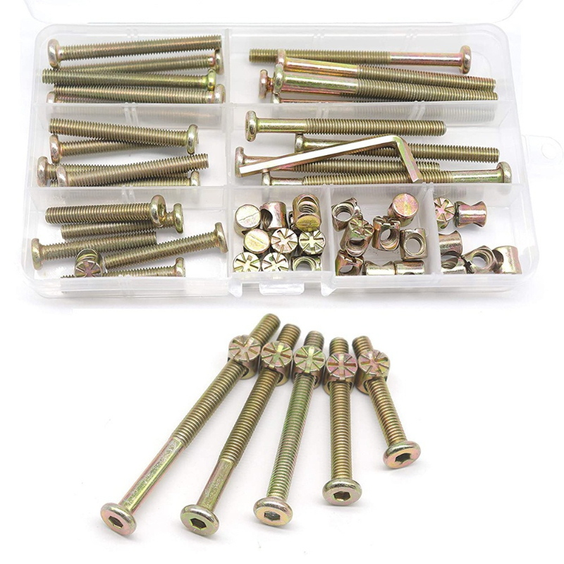 50 個 M6x40/50/60/70/80 ミリメートルベ - Furniture Hardware Barrel Nut のレビューと価格