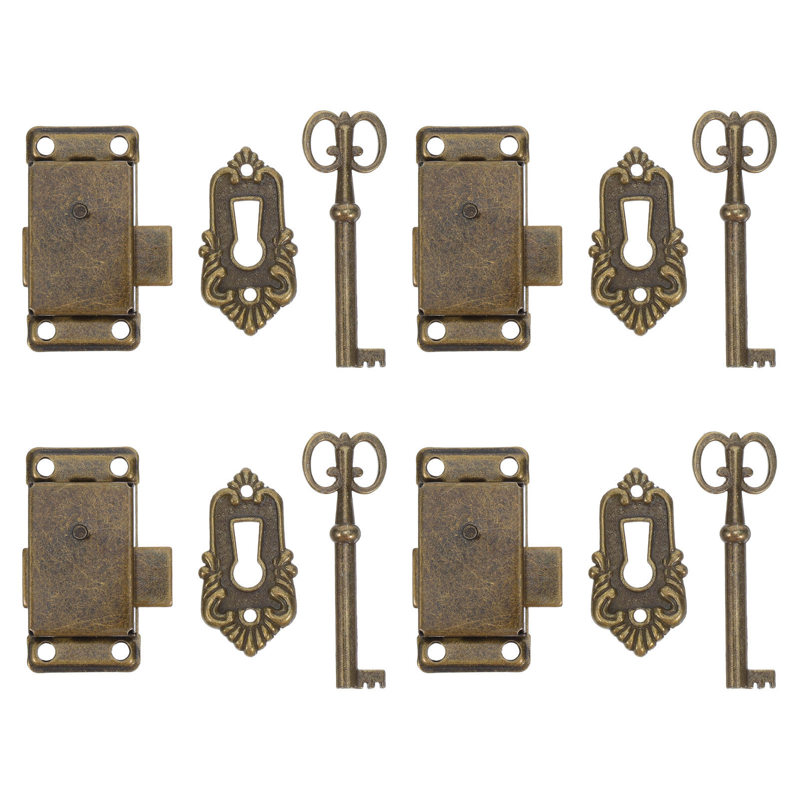4セット キャビネットロック 交換用 レトロ ヴィンテージ  - Vintage Furniture Hardware Replacement のレビューと価格