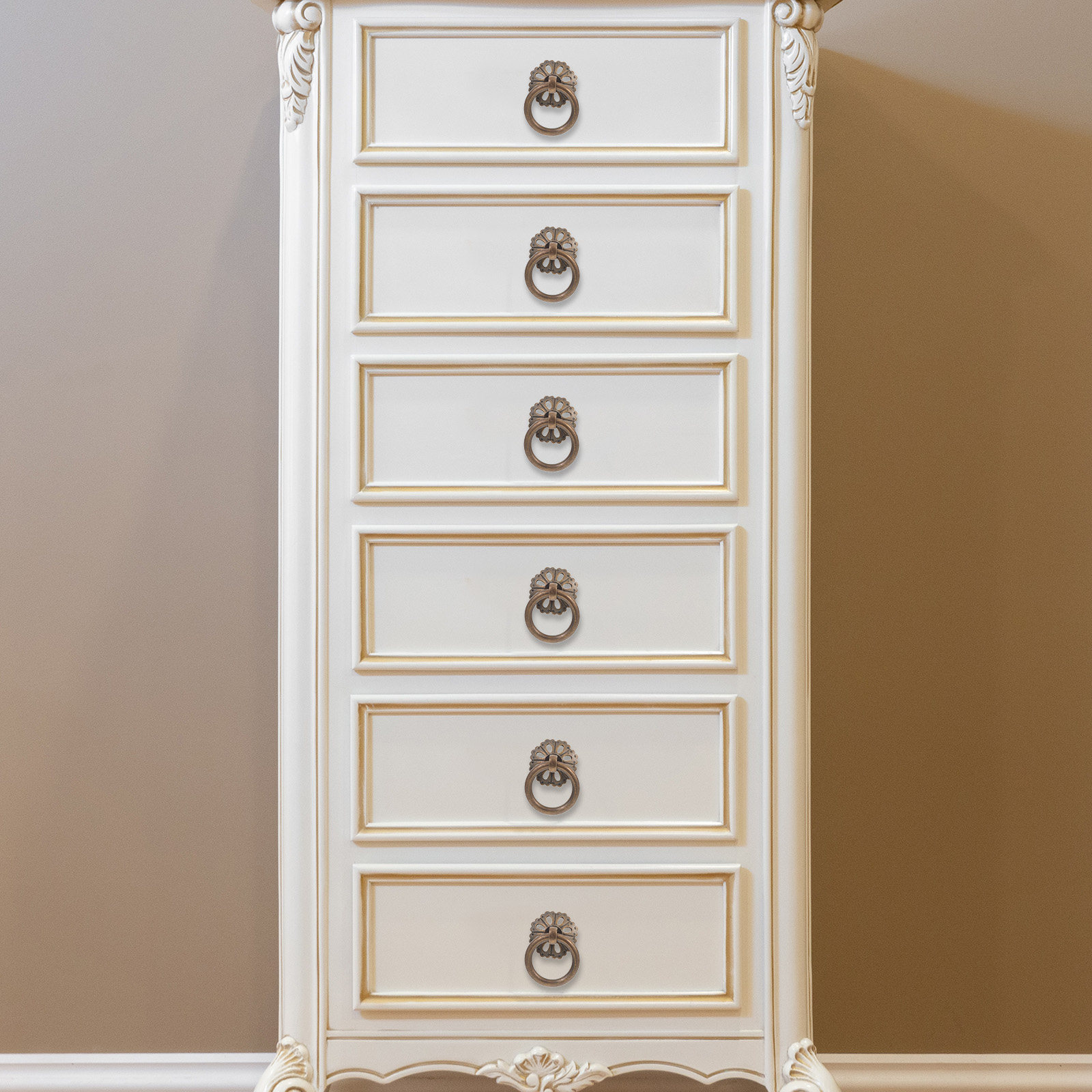 家具用取っ手2個、キャビネットドアノブ、アンティーク調の金属 - Vintage Furniture Hardware Replacement のレビューと価格