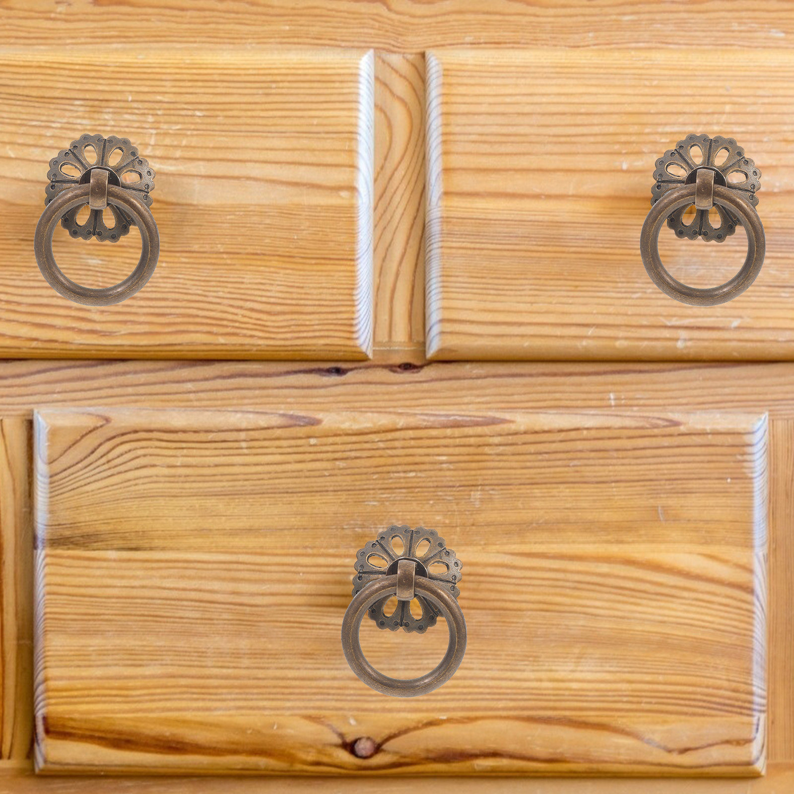 家具用取っ手2個、キャビネットドアノブ、アンティーク調の金属 - Vintage Furniture Hardware Replacement のレビューと価格
