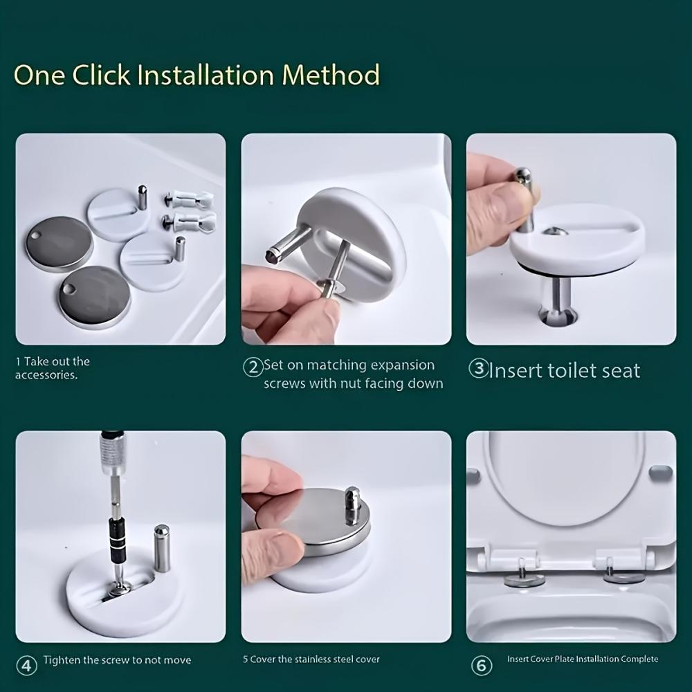 1組のステンレス製便座コネクター、交換用家具金具アクセサリー - Furniture Hardware Connectors のレビューと価格