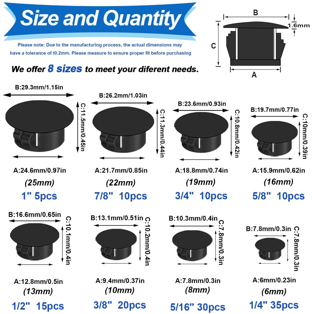 135 個ブラックカバーネジ式プラグヘッド家具ワッシャープラ - Furniture Screw Type のレビューと価格