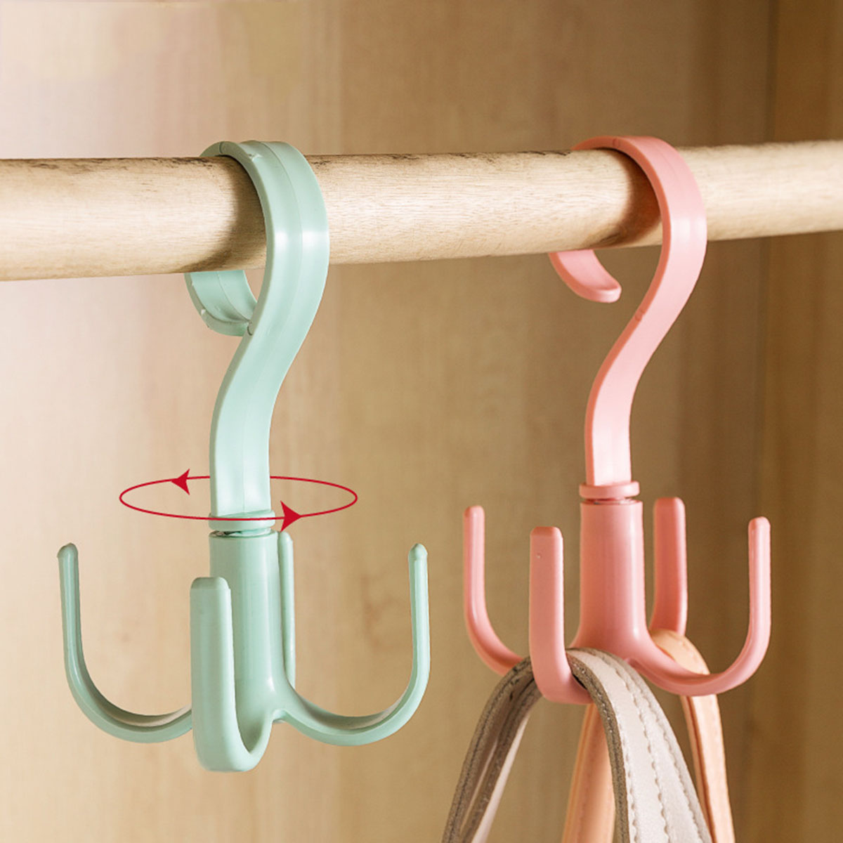3 個クリエイティブ多機能回転可能な 4 爪フックコートぶら - Furniture Hardware Accessories のレビューと価格