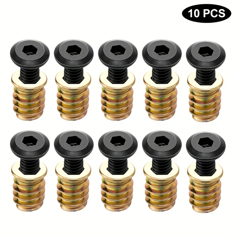 10 個のナットねじ込みインサート組み合わせツールキット木製 - Furniture Hardware Nut のレビューと価格