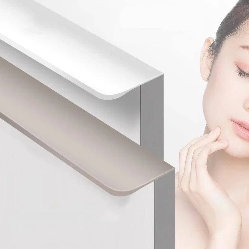 目に見えない穴のない引き出しハンドル,グレーのカシミヤハンド - Furniture Hardware Nut のレビューと価格