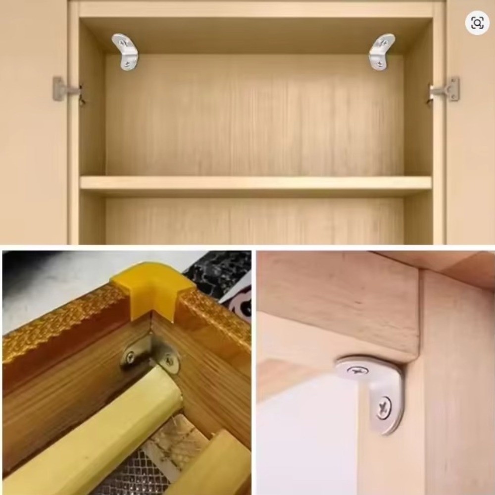 10 個ステンレス鋼直角コーナーブレース小型安定コネクタアン - Furniture Hardware Connectors のレビューと価格