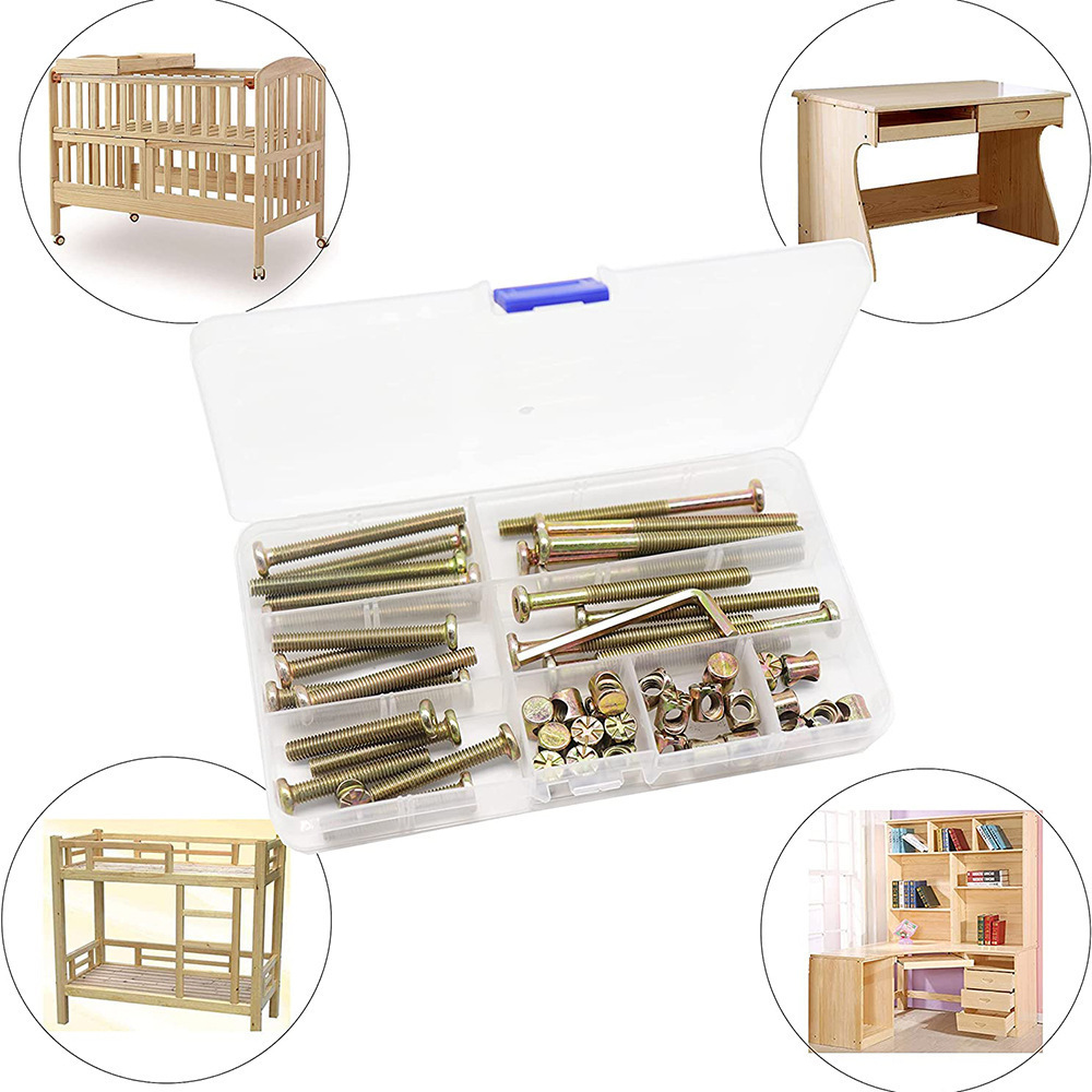 M6六角穴付きボルト、クロスダボナット付き、家具接続ボルト、 - Furniture Hardware Barrel Nut のレビューと価格