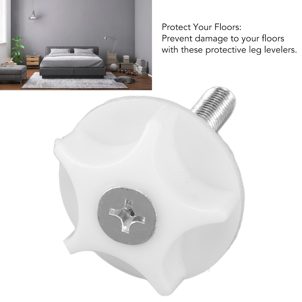 10 個の白いネジ調整可能な家具レベリングフィートプラスチッ - Furniture Leveling Hardware のレビューと価格