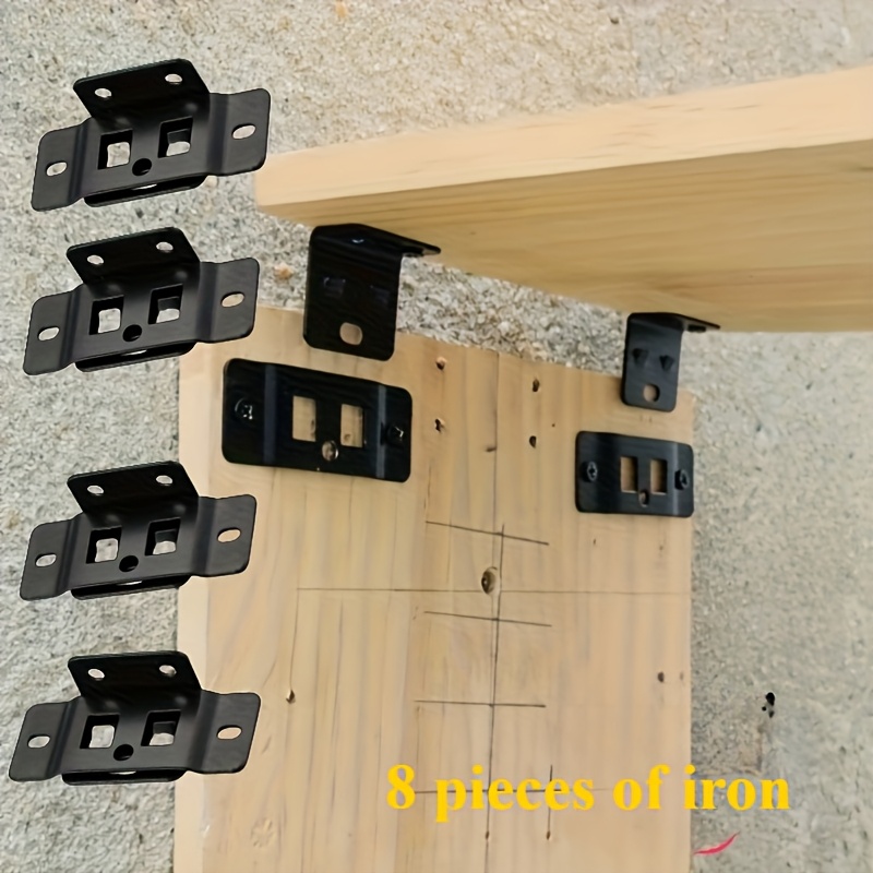 2-in-1 金属製固定クリップ 4 セット、L 型 90  - Furniture Hardware Connectors のレビューと価格