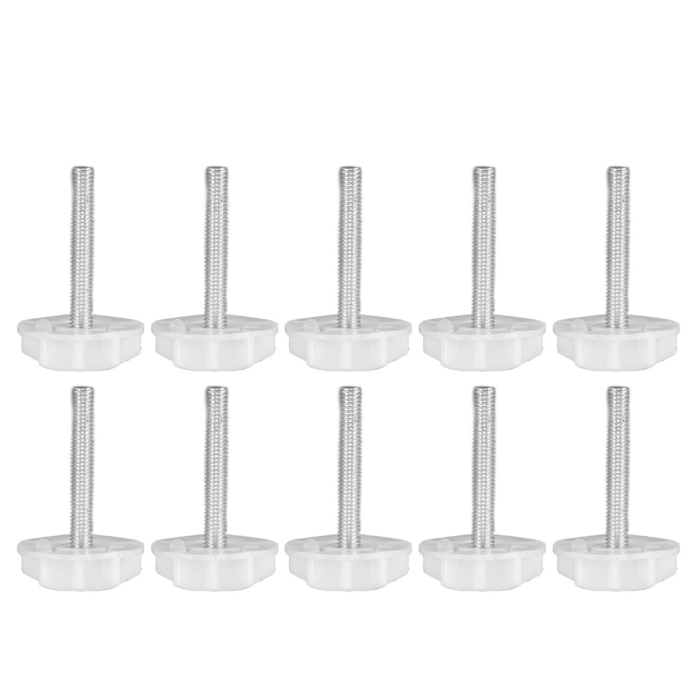 10 個の白いネジ調整可能な家具レベリングフィートプラスチッ - Furniture Leveling Hardware のレビューと価格