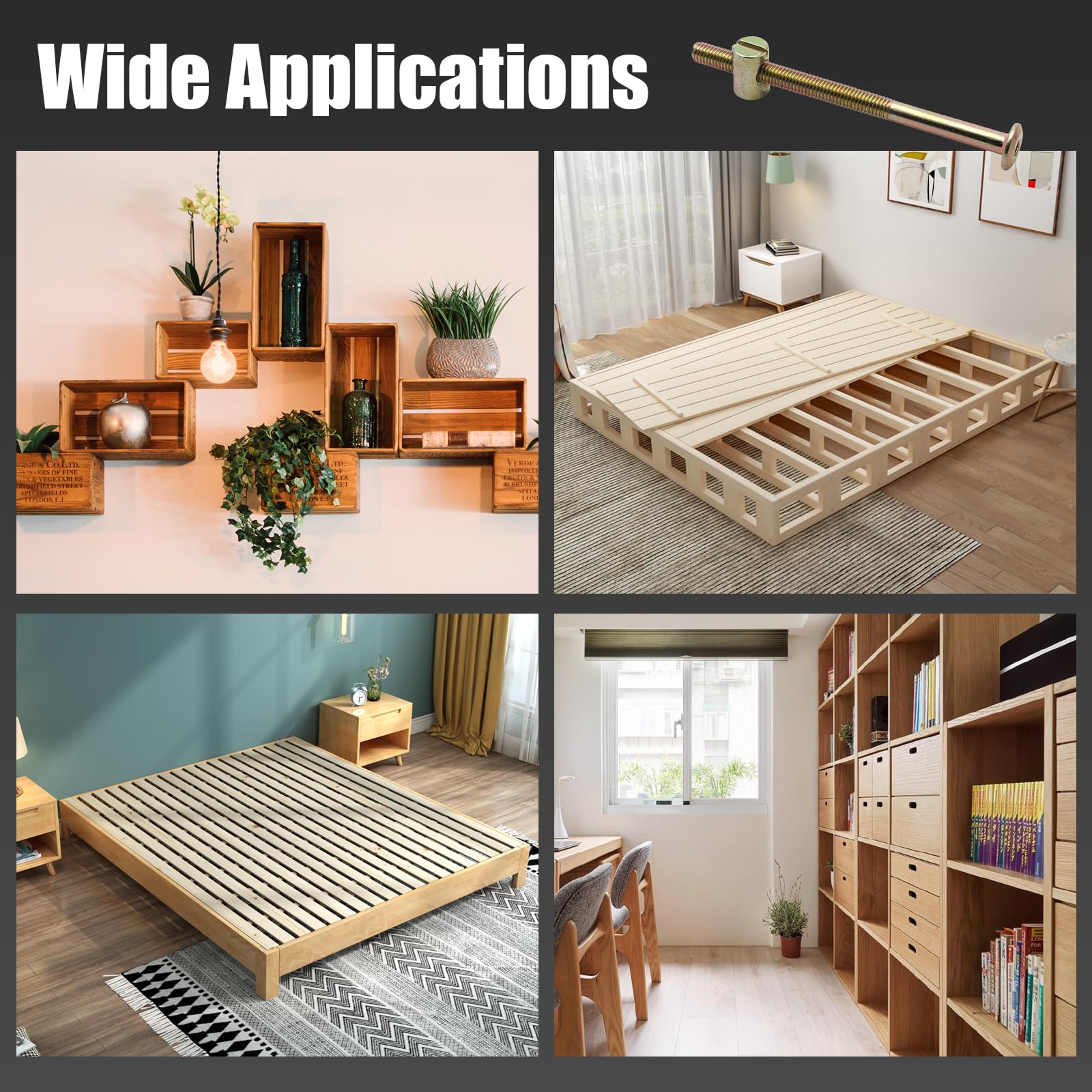 8セットM6家具ベビーベッドネジバレルナットキット、65-1 - Furniture Hardware Barrel Nut のレビューと価格