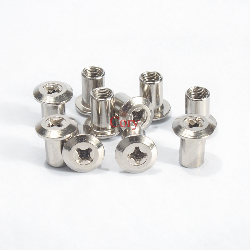 10 個 6 ミリメートルバレルナットフラットヘッドクロスソ - Furniture Hardware Barrel Nut のレビューと価格