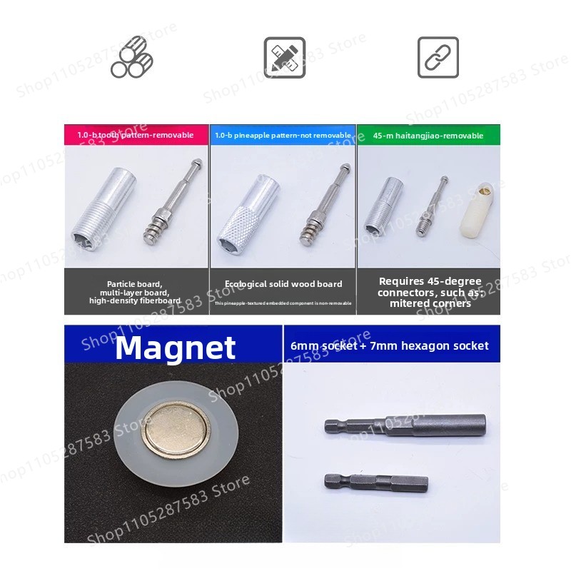 ソリッドインビジブルコネクター 2-in-1 インビジブル非 - Furniture Screw Type のレビューと価格