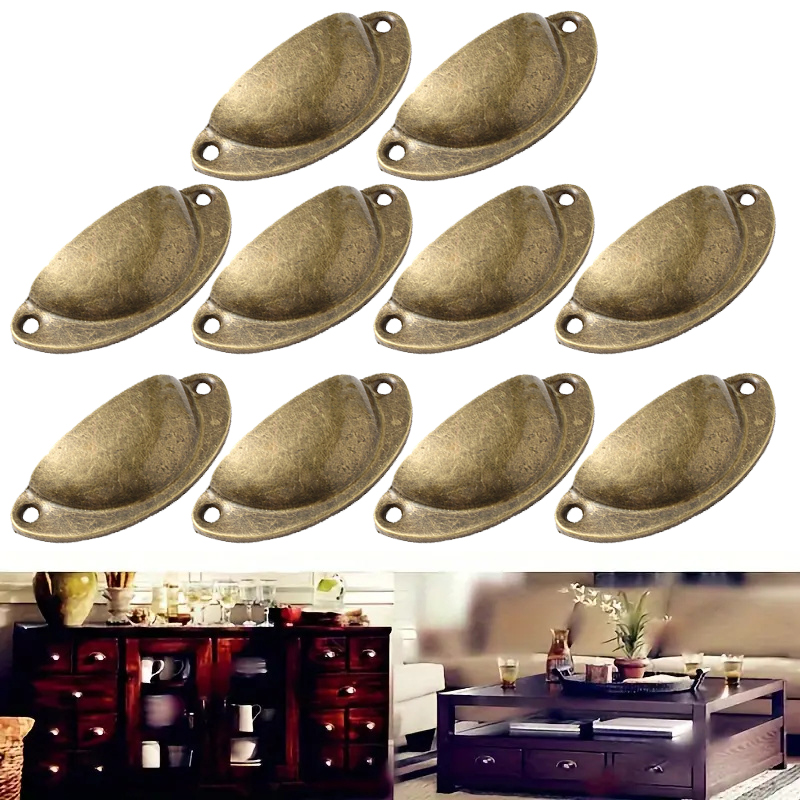 10PC キャビネットプル引き出しノブ交換ハンドルヴィンテー - Vintage Furniture Hardware Replacement のレビューと価格
